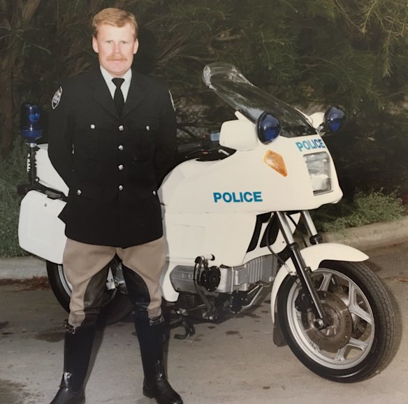 Shane Connelly started policing in the 1980s on the back of a motorbike, patrolling Canberra's streets. 