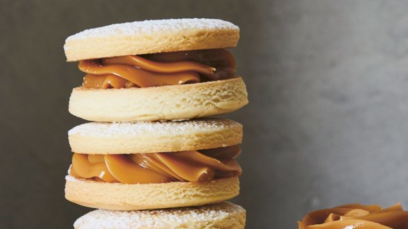 Dulce de leche sandwiches.