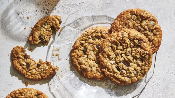 Oat and raisin cookies make for tasty little afternoon morsels.