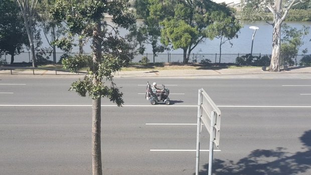 The scooter was travelling along Coronation Drive's centre lane.