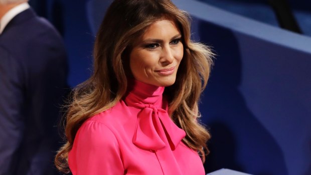Melania Trump said her husband's lewd comments about women were "unacceptable and offensive". 