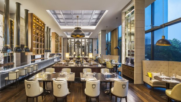 The Brasserie offers an impressive Malaysian and European breakfast buffet and bistro-style Mediterranean fare at night.