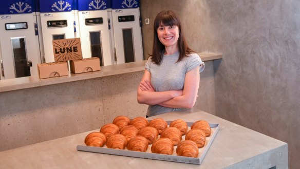 Kate Reid at her new Lune Croissanterie in the city. 