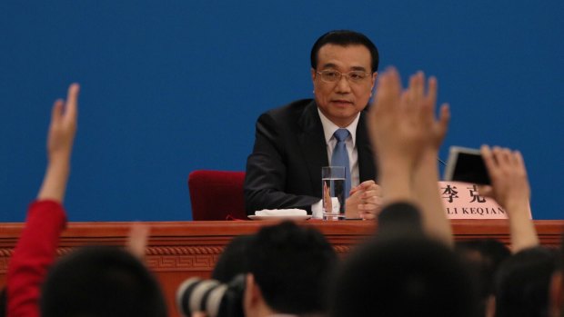 Li Keqiang dismissed talk of a hard landing at the press conference.