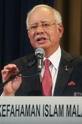 "There is no one who can undermine us or disrupt us as they please.": Malaysian PM Najib Razak.