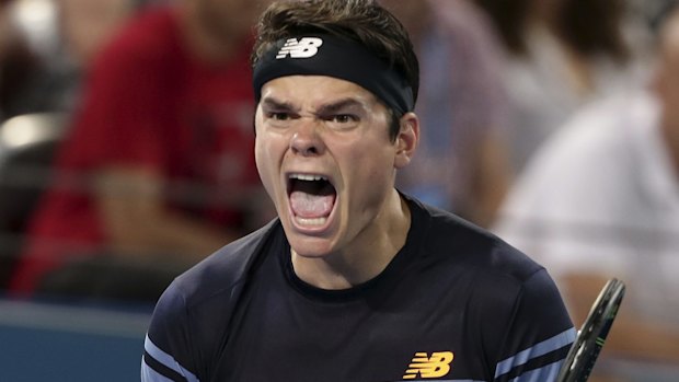 Milos Raonic wins the Brisbane International with a 6-4, 6-4 win over Federer.