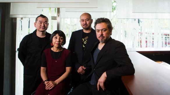 Chef Kentaro Usami and owners Miyuki Nakahara,Takashi Omi and Simon Denton at Kappo, which will become Master Den's Poppu Uppu.