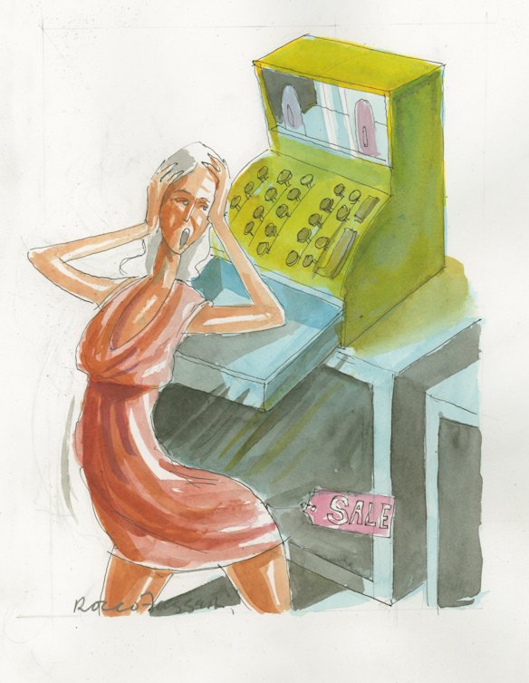 Online retail giant Amazon is expected to increase sales significantly when it expands here, making for tough times at the till. Illustration: Rocco Fazzari