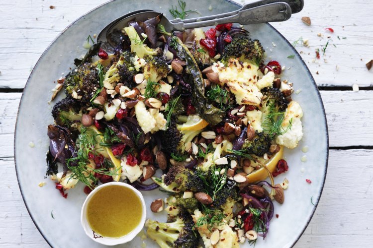 Roast broccoli with ricotta and lemon.