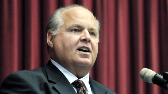 Conservative commentator Rush Limbaugh has created a storm of his own by suggesting that the "panic" caused by Hurricane Irma benefits retailers, the media and politicians who are seeking action on climate change.  