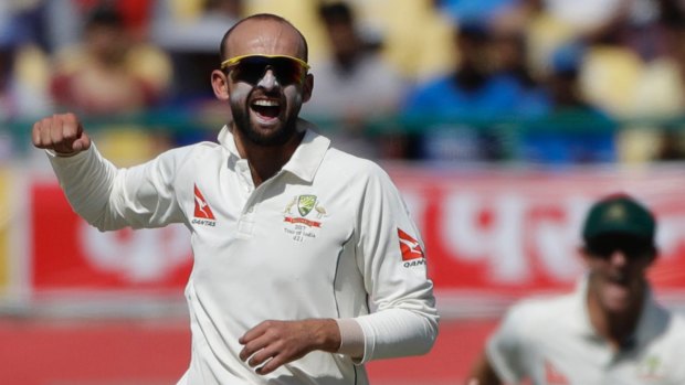 Not Lyon: Nathan Lyon stars on day two of the fourth test, taking four wickets.