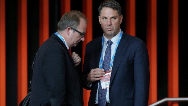 Richard Marles and David Feeney at last year's ALP National Conference.