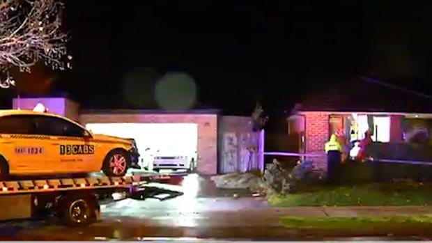 Two people have escaped injury after a taxi crashed into a Pakenham house.