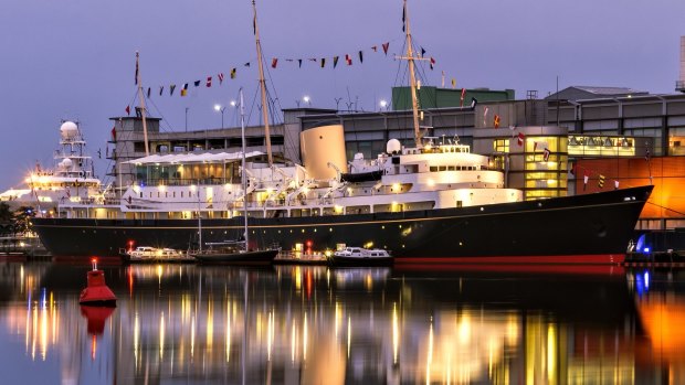 The Royal Yacht Britannia is now moored as a tourist attraction in Leith, Edinburgh.