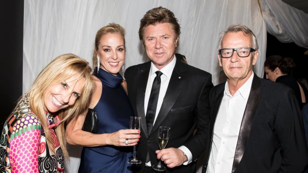 Richard Wilkins with Virginia Burmeister (to his left), Nat Grosby (far left) and Mark Obitz (far right) at Sydney's Lyric Theatre last Saturday.