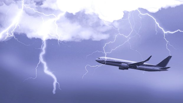 Strikes are most likely to happen when a plane is passing through storm clouds, between two and five kilometres from the ground.