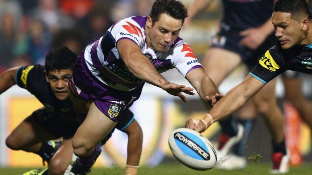 Curtailed night: Cooper Cronk now faces a race to be fit for Origin III in a month's time.