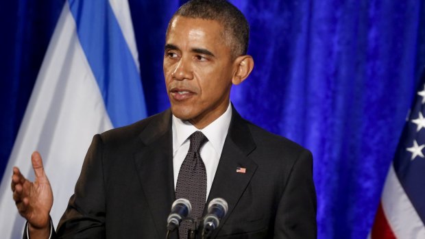 US President Barack Obama speaks at the Righteous Among the Nations award ceremony honouring several people who helped save Jewish lives during World War II.