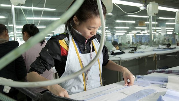 Activity in China's vast manufacturing sector slipped back in March.