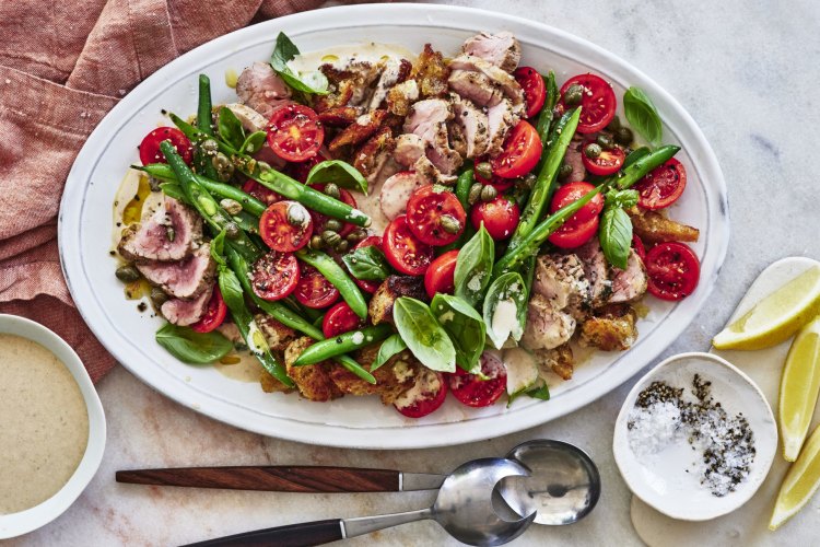 Danielle Alvarez's Pork tenderloin with summer salad
 