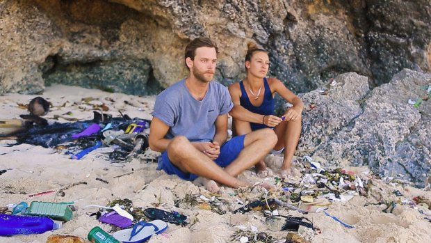 Felix Wunner and Luise Grossmann, founders of ecoFin, have designed a high-tech surf fin made from recycled Balinese beach rubbish.