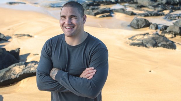 Hard cell: Russell Packer, pictured at Towradgi beach, north of Wollongong.