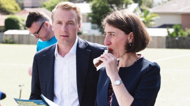NSW Premier Gladys Berejiklian visited Manly West Primary School with Liberal candidate James Griffin, where he casted his vote.