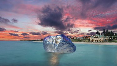 'Floating Rock' from contemporary Chinese artist Zhan Wang was created specifically for Sculpture by the Sea.