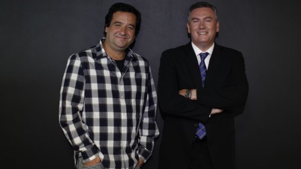 Triple M broadcaster Eddie McGuire, right, with his breakfast co-host Mick Molloy.