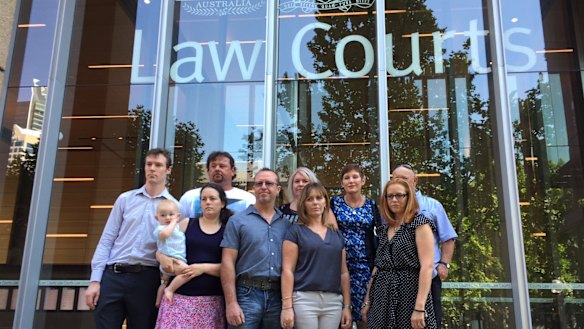 Residents of Williamtown at the Federal Court in Sydney on Tuesday.