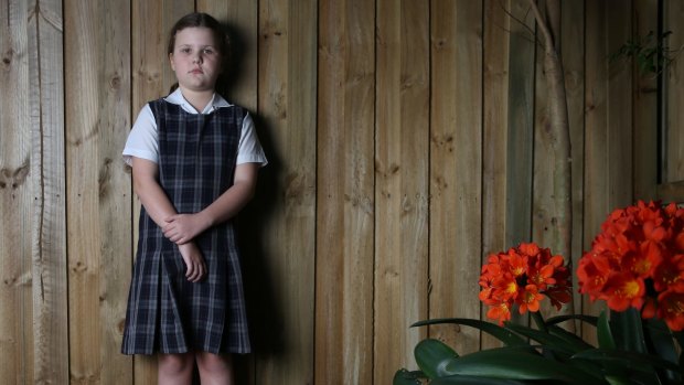 Primary school student Jessica Cooper at her Matraville home.