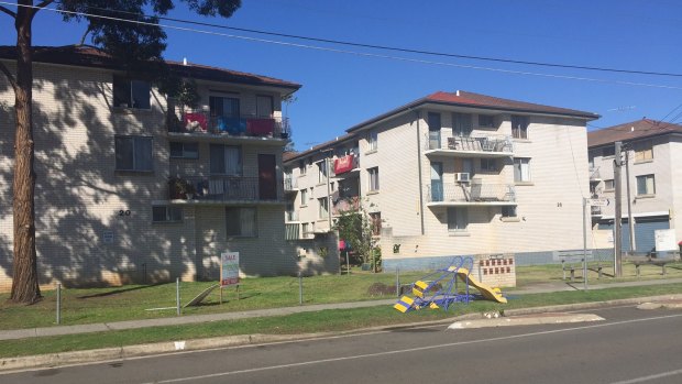 The 14-year-old boy stumbled up to this unit block on Wilga Street in Fairfield after being stabbed in August.