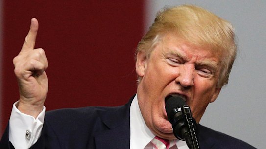 President Donald Trump speaking