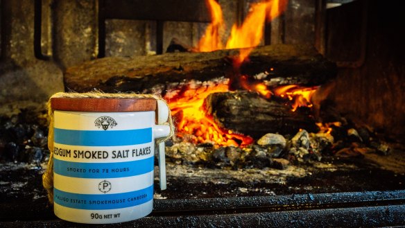 Redgum Smoked Sea Salt, made in collaboration with Piaglligo Estate Smokehouse in Canberra.