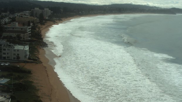 After: Narrabeen retreated 25 metres into the ocean as erosion gutted the beach.