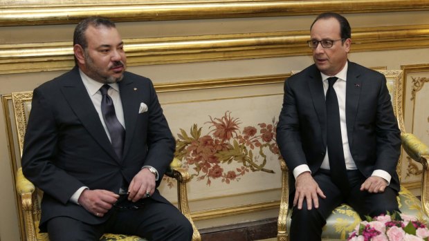 Morocco's King Mohammed VI, left, and France's President Francois Hollande in 2015.