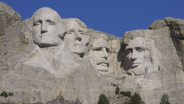 Mount Rushmore in the US.