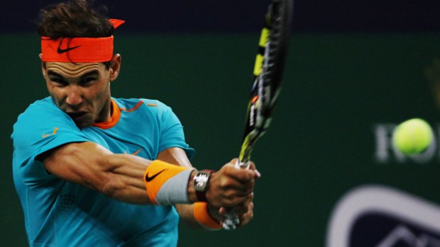 Playing catch-up: Nadal is starting 2015 behind the eight-ball in terms of preparation.