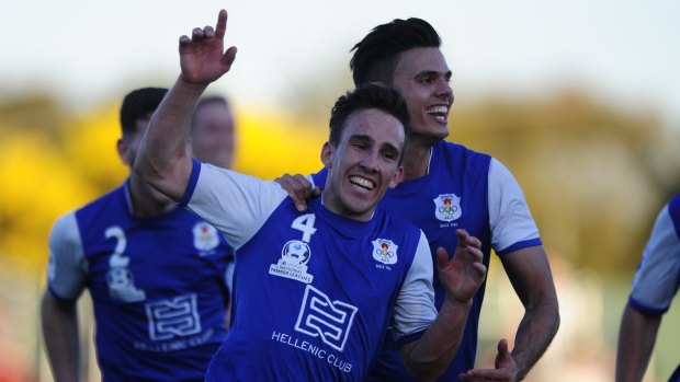 Canberra Olympic's Daniel Colbertaldo scored the opener against the FFA Centre of Excellence.