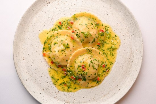 Spanner crab ravioli.