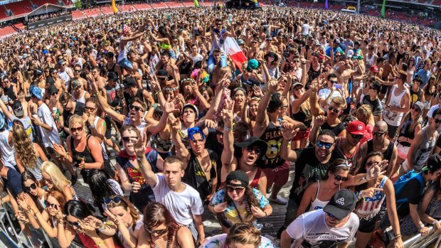 Music fans at Stereosonic in 2014.