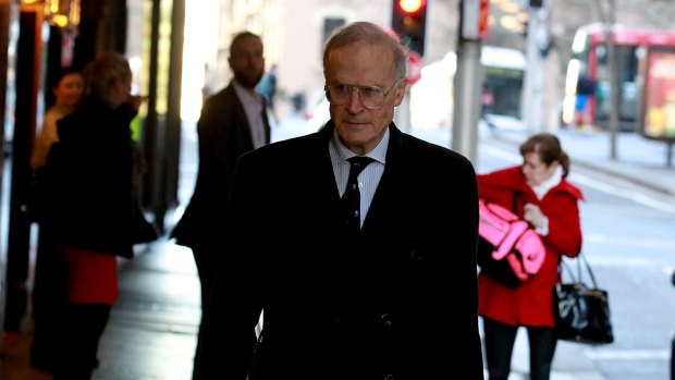 SYDNEY, AUSTRALIA - AUGUST 31:  Dyson Heydon arrives at the Royal Commission into Trade Unions on August 31, 2015 in Sydney, Australia.  (Photo by Ben Rushton/Fairfax Media)