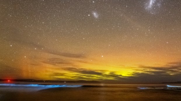 As the present bioluminous outbreak in Tasmania is breaking in a lot of places, even CNN is picking it up.