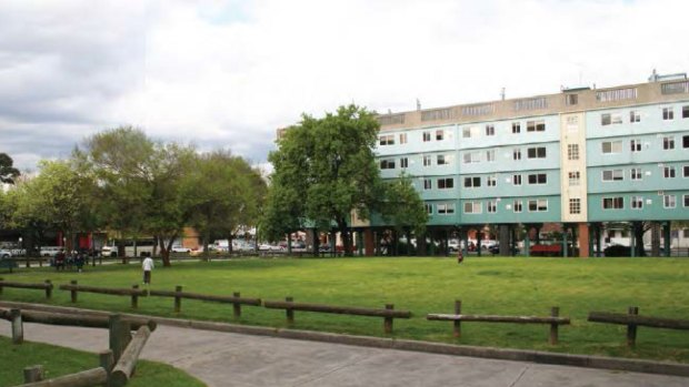 The old walk-up apartments on one of the Carlton public housing estates. They have now been demolished.  