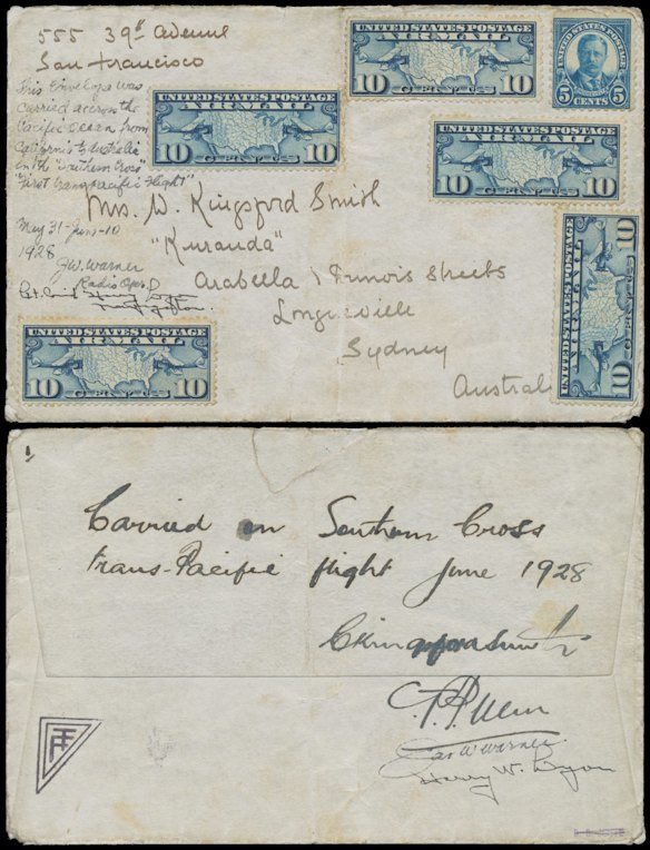 Kingsford Smith's letter to his mother, Trans Pacific flight, 1928.