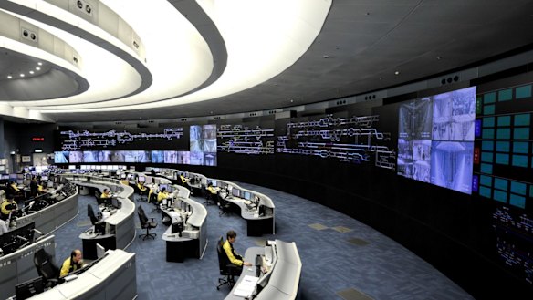 MTR's high-tech operation command centre in Hong Kong.