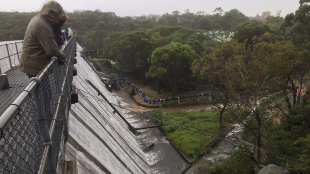 The Manly Dam on Wednesday morning.