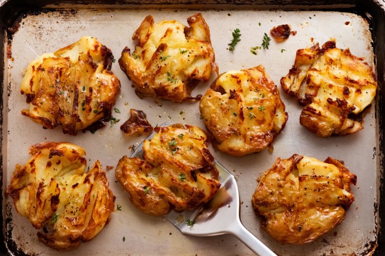 Crispy smashed potatoes were the most popular recipe of November 2020. 