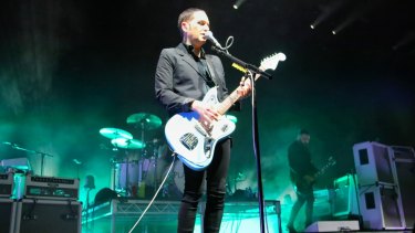 Placebo frontman Brian Molko at Margaret Court Arena earlier this tour.