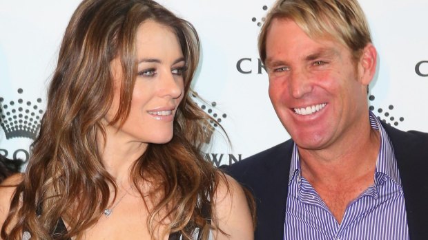 Hurley with Shane Warne.